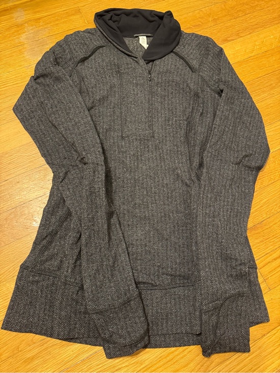 lululemon athletica Tops - lululemon athletica Charcoal Herringbone Half-Zip Hoodie